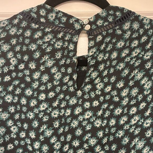 NWT ANTHROPOLOGIE RANNA GILL Fluttered Tunic Dress Ruffle Sleeves Blue Green Med - Picture 9 of 13